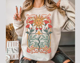 Boho Floral Sweatshirt Art Unisex Sweater