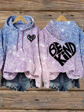 Unisex Women's Men's Love Be Kind Suicide Prevention Awareness Print Casual Hoodie
