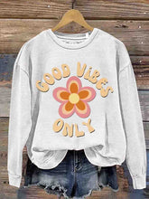 Mental Health Inspirational Kindness To Women's Soul Round Neck Casual Printed Sweatshirt