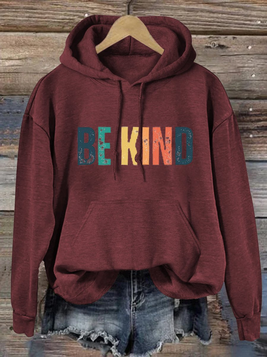 Unisex Women's Men's Be Kind Suicide Prevention Awareness Print Casual Hoodie