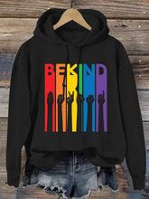 Be Kind Sign Language Kindness Pride Print Casual Hoodie