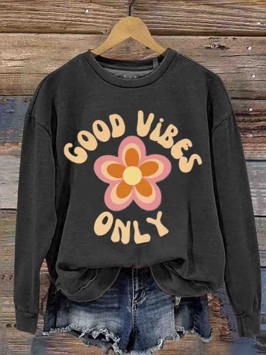 Mental Health Inspirational Kindness To Women's Soul Round Neck Casual Printed Sweatshirt