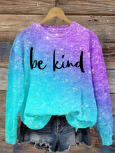 Women's Be Kind Print Casual Sweatshirt
