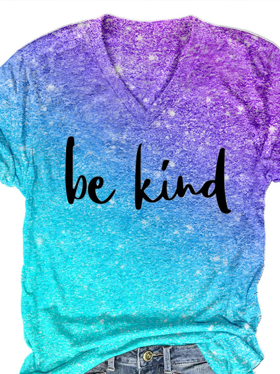 Women's Be Kind Print Casual T-shirt