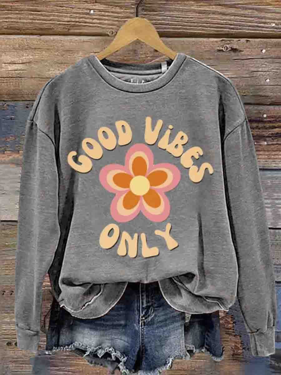 Mental Health Inspirational Kindness To Women's Soul Round Neck Casual Printed Sweatshirt