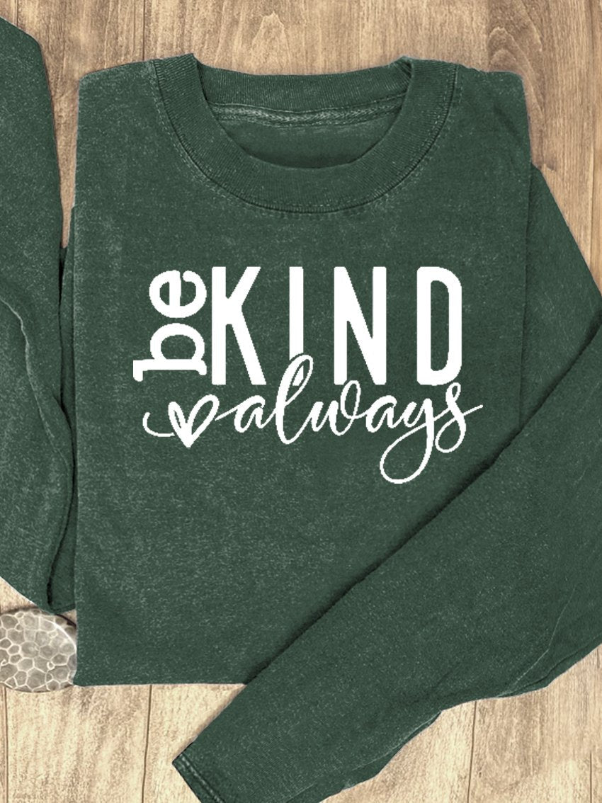 Be Kind Suicide Prevention Mental Print Casual Sweatshirt