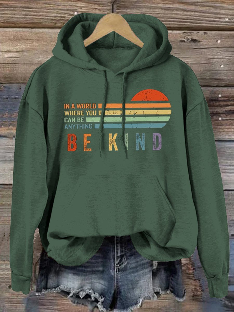 Women's Men's Unisex Be Kind Suicide Prevention Day Print Casual Sweatshirt