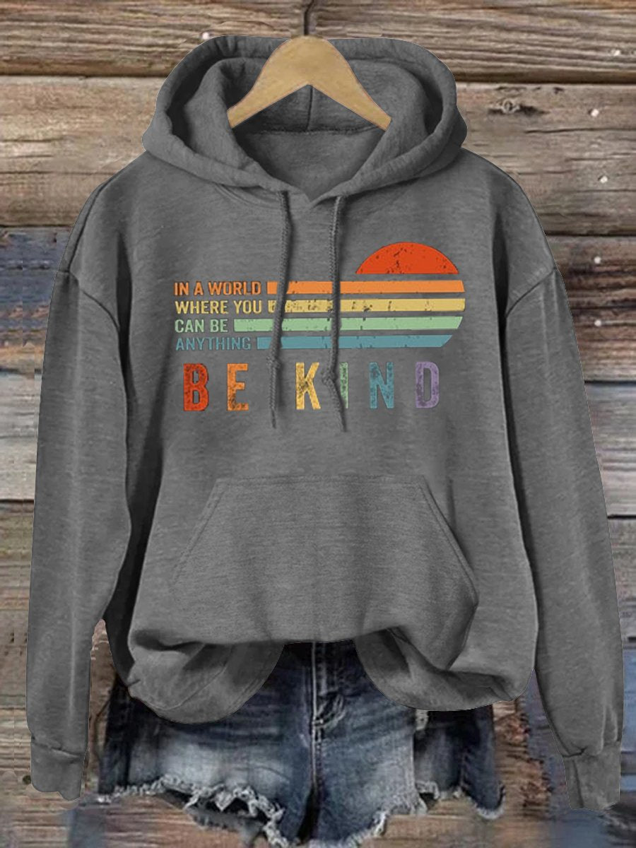 Women's Men's Unisex Be Kind Suicide Prevention Day Print Casual Sweatshirt
