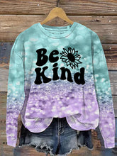 Unisex Women's Men's Multicolor Be Kind Suicide Prevention Mental Print Casual Sweatshirt