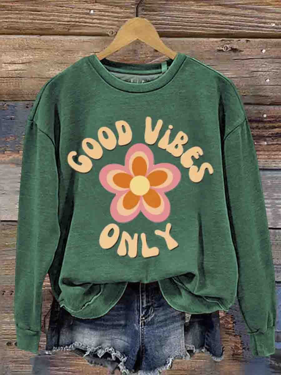 Mental Health Inspirational Kindness To Women's Soul Round Neck Casual Printed Sweatshirt