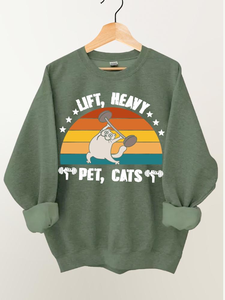 Lift Heavy Pet Cats Gym Sweatshirt