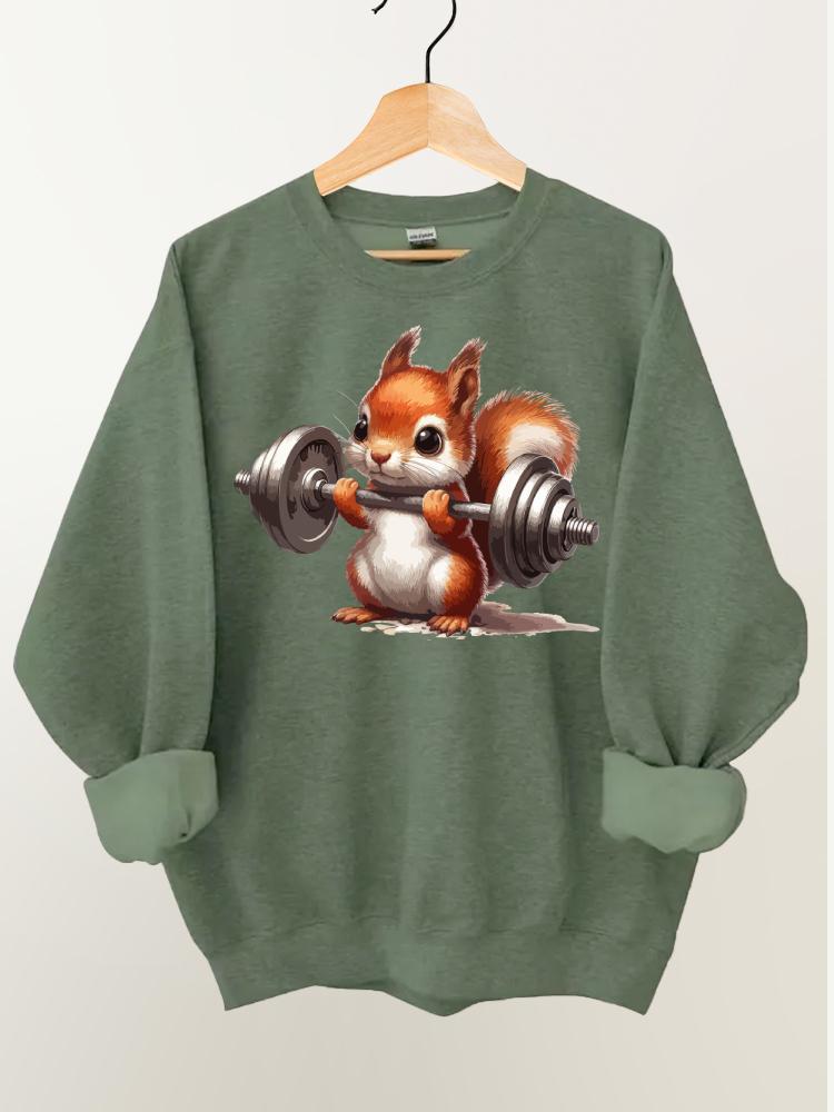 Lift Heavy Squirrel Gym Sweatshirt