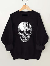 Skeleton No Pain No Gain Vintage Gym Sweatshirt