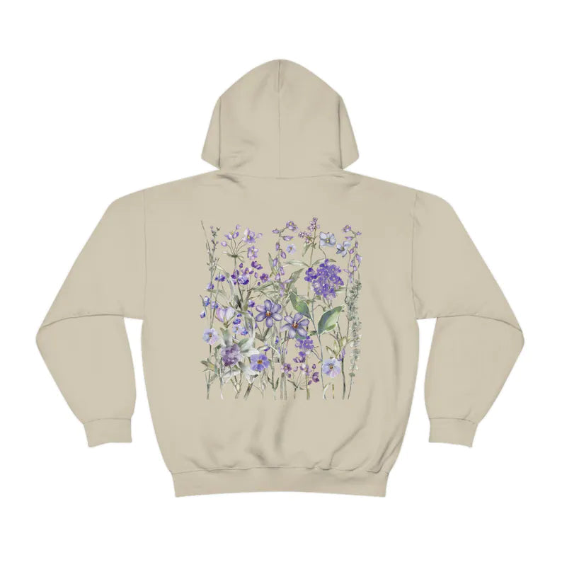 Vintage Pressed Flowers Hooded Sweatshirt