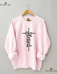 Faith Cross, Vertical Cross Sweatshirt Love and Grace Shirt,Jesus