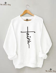 Faith Cross, Vertical Cross Sweatshirt Love and Grace Shirt,Jesus