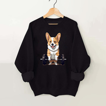 WeightLifting Corgi Vintage Gym Sweatshirt