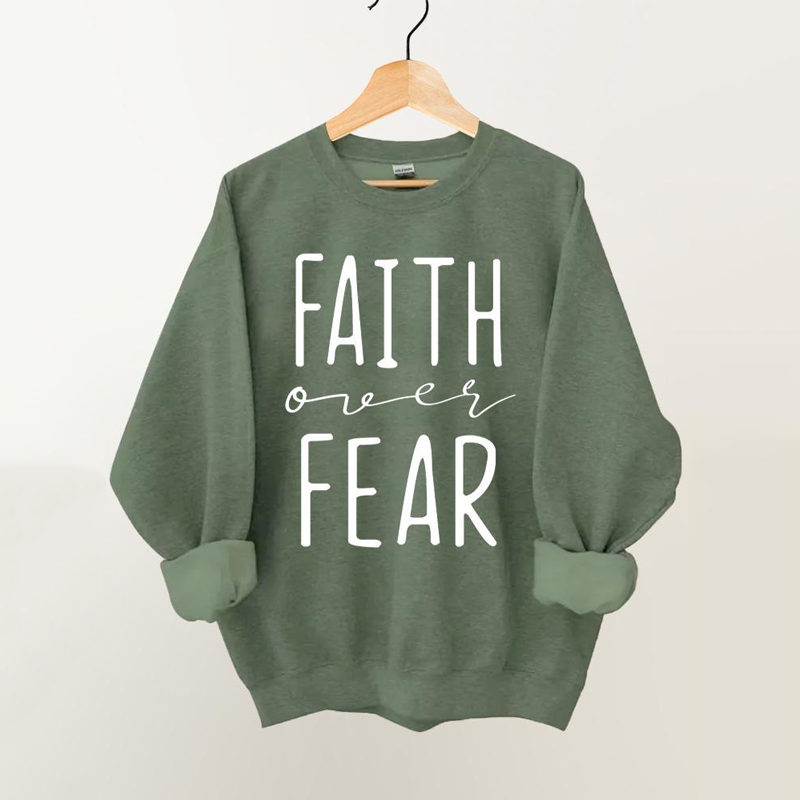 Faith Over Fear Vintage Gym Sweatshirt