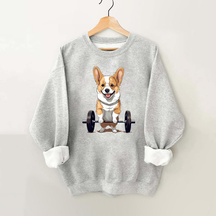 WeightLifting Corgi Vintage Gym Sweatshirt