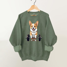 WeightLifting Corgi Vintage Gym Sweatshirt