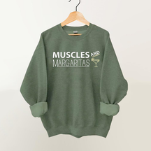 Muscles And Margaritas Vintage Gym Sweatshirt