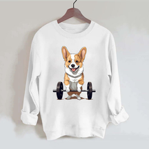 WeightLifting Corgi Vintage Gym Sweatshirt