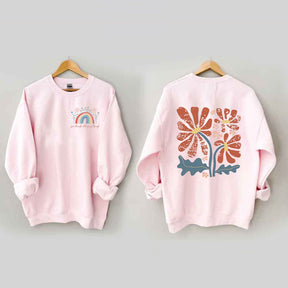 Grow Through What You Go Through Boho Flowers Sweatshirt