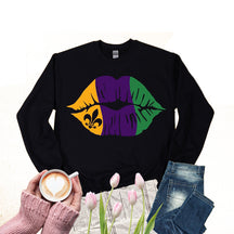 Mardi Grass Lips Sweatshirt