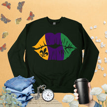 Mardi Grass Lips Sweatshirt