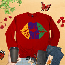 Mardi Grass Lips Sweatshirt