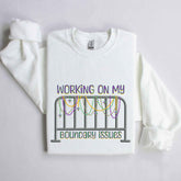 Barricade Boundary Issues Mardi Gras Sweatshirt