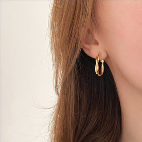 14K Gold Twisted Earrings(Note: Gifts are not sold separately！Only one pair is given per order！)