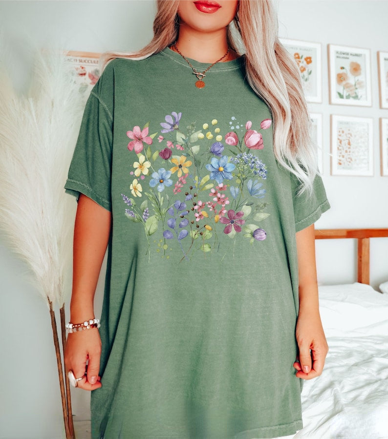 Flower Shirt Gift For Her Wild Flower Shirt