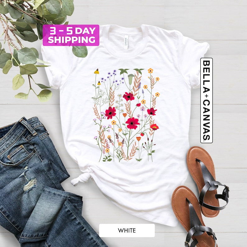 Flower Shirts Aesthetic Wild Flower Shirt