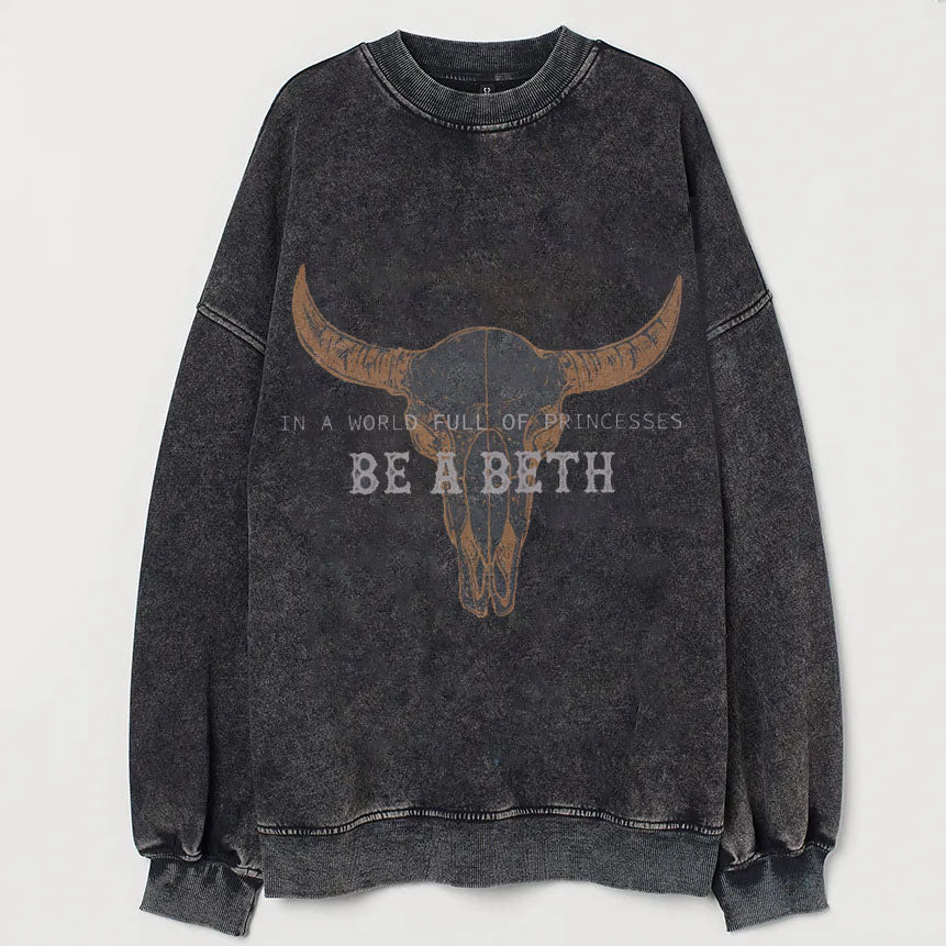 Vintage Boho Cow Skull  Sweatshirt