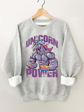 Unicorn Power Vintage Gym Sweatshirt