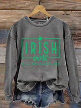 Eagerlys Irish Mode All Day Every Day St. Patrick's Day Art Print Pattern Casual Sweatshirt