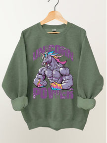 Unicorn Power Vintage Gym Sweatshirt