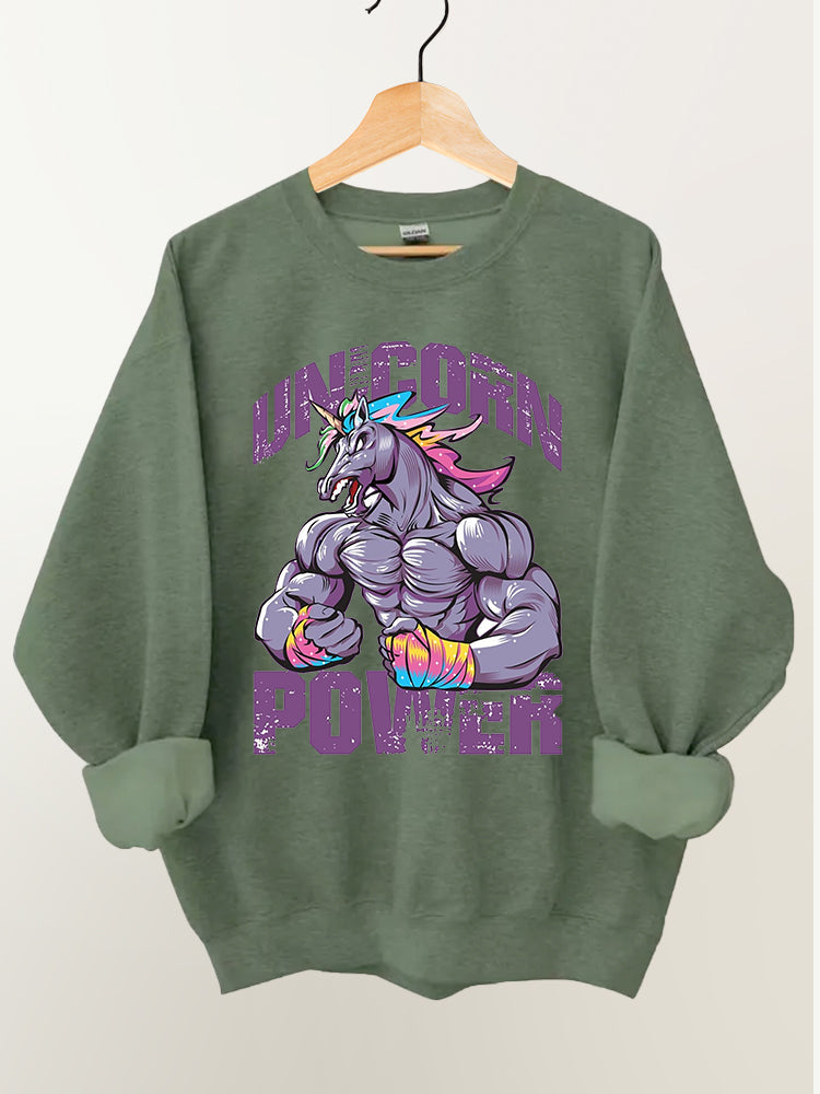 Unicorn Power Vintage Gym Sweatshirt