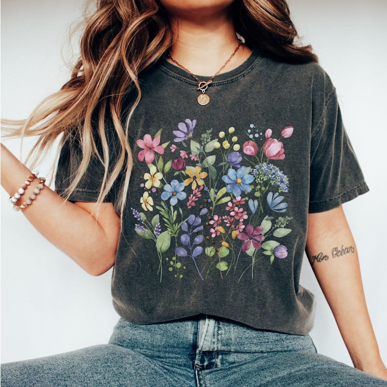 Flower Shirt Gift For Her Wild Flower Shirt