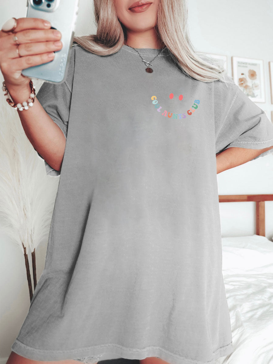 Oversized Cool Aunts Club White T Shirts