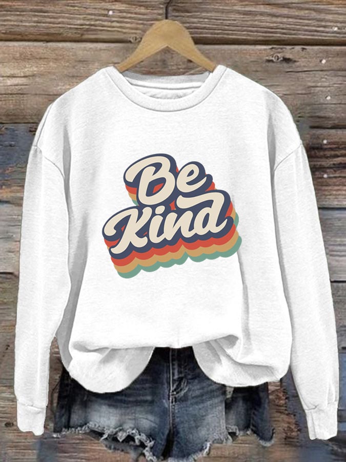 Women'S Be Kind Printed Sweatshirt