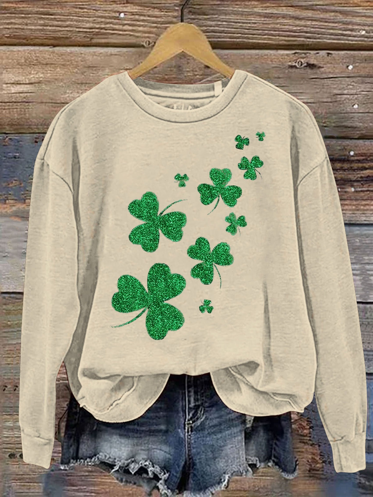 Eagerlys St. Patrick's Day Print Casual  Sweatshirt