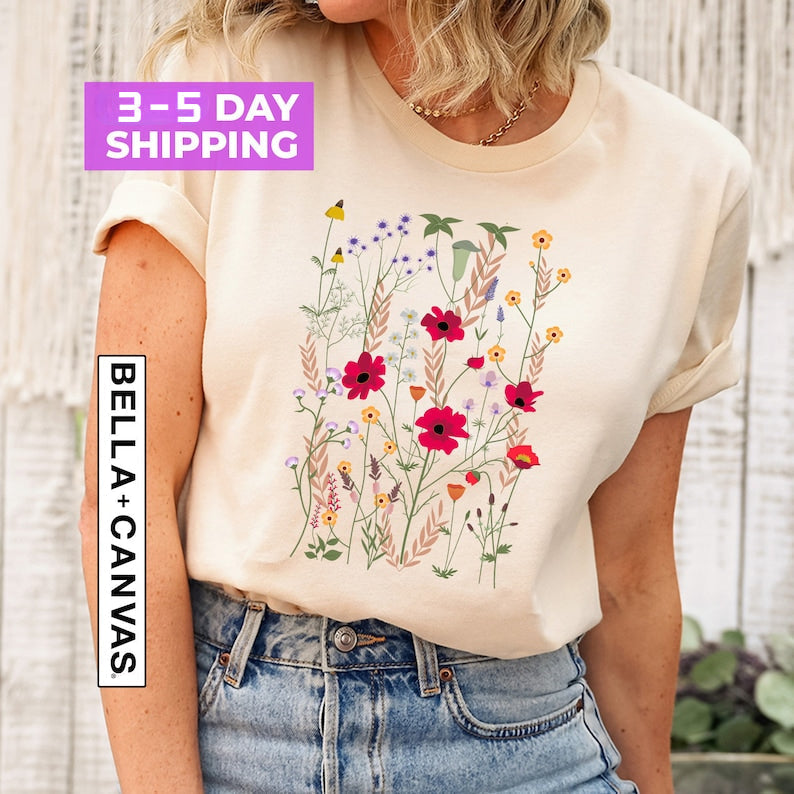 Flower Shirts Aesthetic Wild Flower Shirt