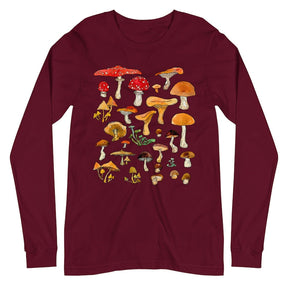 Forest Fungi Long Sleeve Shirt Mushrooms Tshirt