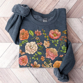 Flowers Butterfly Bee Pullover Sweatshirt