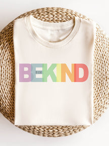 Rainbow Be Kind Suicide Prevention Mental Print Casual Sweatshirt