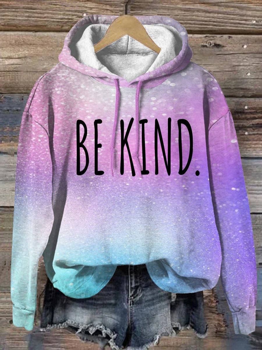 Women's Men's Unisex Multicolor Be Kind Suicide Prevention Mental Print Casual Sweatshirt