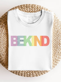Rainbow Be Kind Suicide Prevention Mental Print Casual Sweatshirt