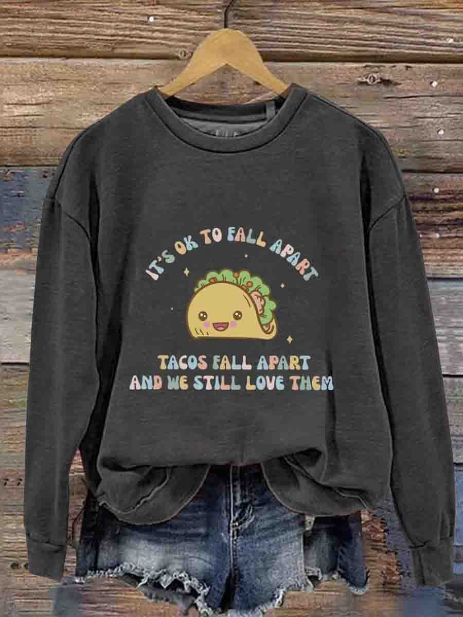 Mental Health Inspirational Fun Mental Health Crew Neck Casual Printed Sweatshirt
